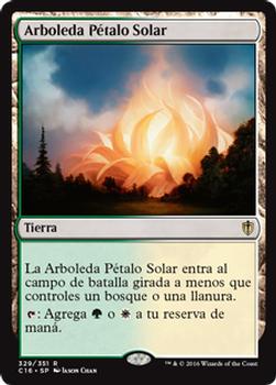 2016 Magic the Gathering Commander Spanish #329 Arboleda Pétalo Solar Front