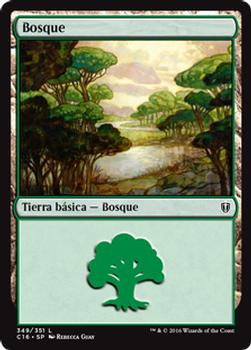 2016 Magic the Gathering Commander Spanish #349 Bosque Front