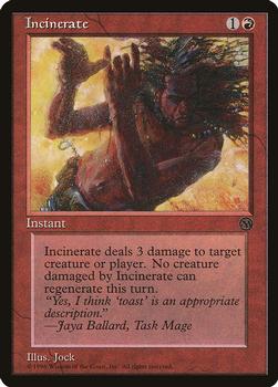1995 Magic the Gathering Miscellaneous Promos #NNO Incinerate Front