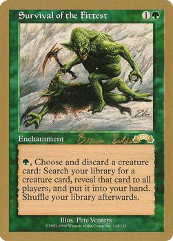 1998 Magic the Gathering World Championship Decks 1998 #129 Survival of the Fittest Front