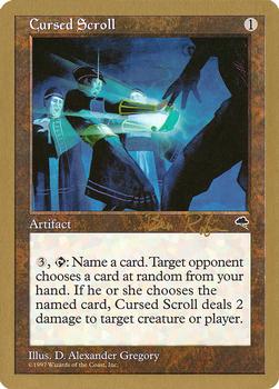 1998 Magic the Gathering World Championship Decks 1998 #NNO Cursed Scroll Front