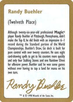 1998 Magic the Gathering World Championship Decks 1998 #NNO Randy Buehler Bio Front