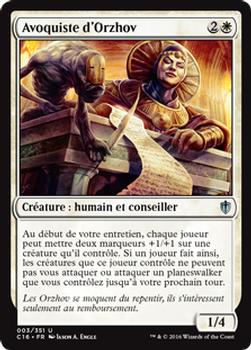 2016 Magic the Gathering Commander French #3 Avoquiste d'Orzhov Front