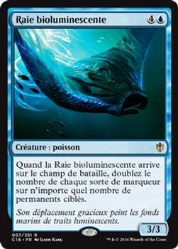 2016 Magic the Gathering Commander French #7 Raie bioluminescente Front