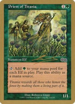 2000 Magic the Gathering World Championship #270 Priest of Titania Front