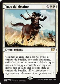 2015 Magic the Gathering Commander 2015 Spanish #3 Yugo del destino Front