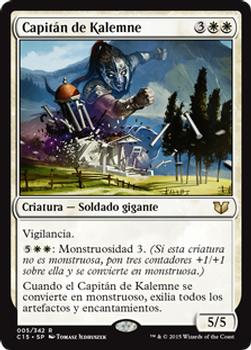 2015 Magic the Gathering Commander 2015 Spanish #5 Capitán de Kalemne Front