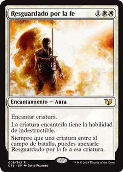 2015 Magic the Gathering Commander 2015 Spanish #8 Resguardado por la fe Front