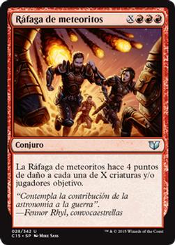 2015 Magic the Gathering Commander 2015 Spanish #28 Ráfaga de meteoritos Front