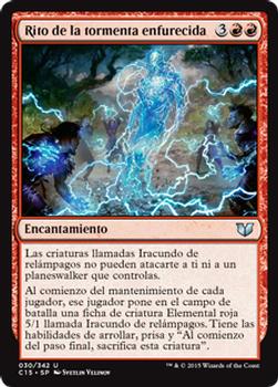 2015 Magic the Gathering Commander 2015 Spanish #30 Rito de la tormenta enfurecida Front