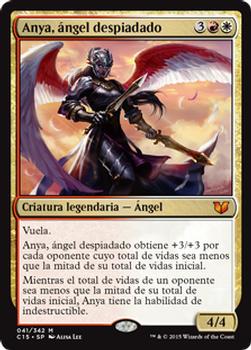 2015 Magic the Gathering Commander 2015 Spanish #41 Anya, ángel despiadado Front