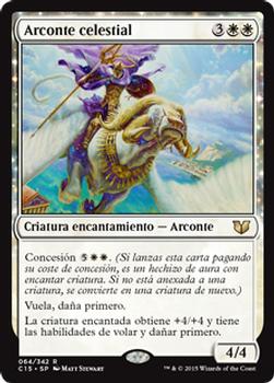 2015 Magic the Gathering Commander 2015 Spanish #64 Arconte celestial Front