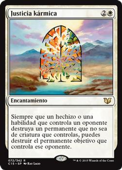 2015 Magic the Gathering Commander 2015 Spanish #72 Justicia kármica Front