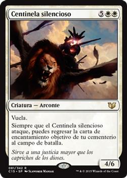 2015 Magic the Gathering Commander 2015 Spanish #81 Centinela silencioso Front