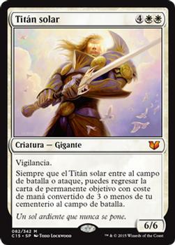 2015 Magic the Gathering Commander 2015 Spanish #82 Titán solar Front