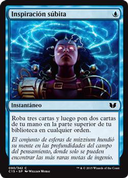 2015 Magic the Gathering Commander 2015 Spanish #90 Inspiración súbita Front