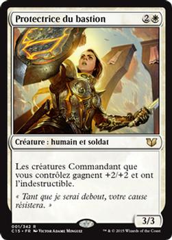 2015 Magic the Gathering Commander 2015 French #1 Protectrice du bastion Front
