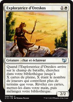2015 Magic the Gathering Commander 2015 French #6 Exploratrice d'Oreskos Front