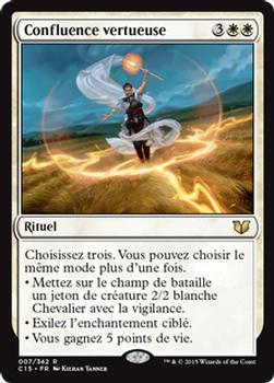2015 Magic the Gathering Commander 2015 French #7 Confluence vertueuse Front