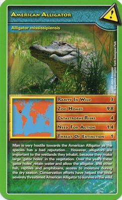 2007 Top Trumps Wildlife in Danger #NNO American Alligator Front