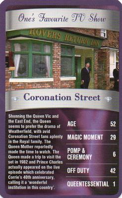 2012 Top Trumps The Diamond Jubilee One's Favourite Things #NNO Coronation Street Front