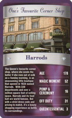 2012 Top Trumps The Diamond Jubilee One's Favourite Things #NNO Harrods Front