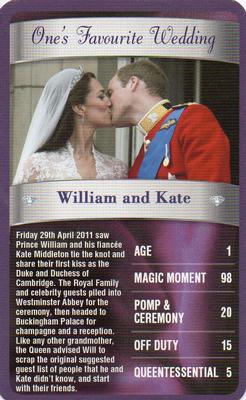 2012 Top Trumps The Diamond Jubilee One's Favourite Things #NNO William and Kate Front