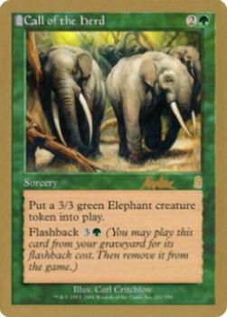 2002 Magic the Gathering World Championship Decks #231(b) Call of the Herd Front