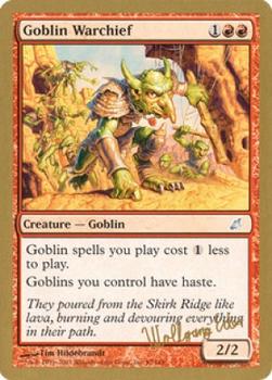2003 Magic the Gathering World Championship Decks #97 Goblin Warchief Front