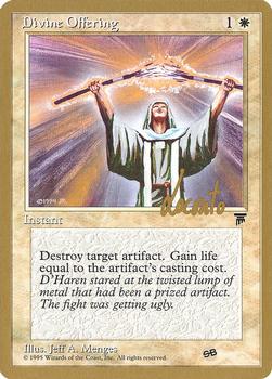 1996 Magic the Gathering Pro Tour #NNO Divine Offering Front