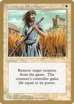 1996 Magic the Gathering Pro Tour #NNO Swords to Plowshares Front