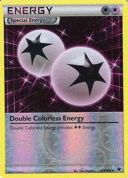 2016 Pokemon XY Fates Collide - Reverse Holo #114/124 Double Colorless Energy Front