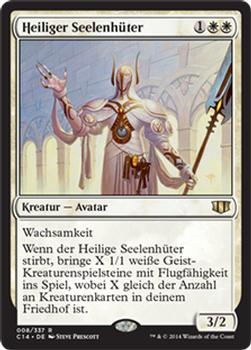 2014 Magic the Gathering Commander 2014 German #8 Heiliger Seelenhüter Front