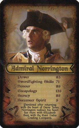 2007 Top Trumps Specials Pirates of the Caribbean At World's End #NNO Admiral Norrington Front