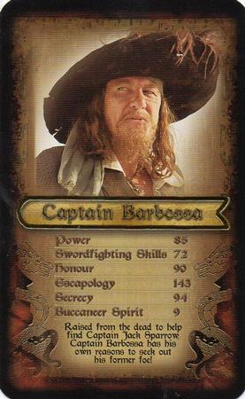 2007 Top Trumps Specials Pirates of the Caribbean At World's End #NNO Captain Barbossa Front