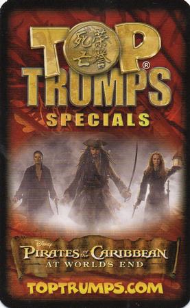2007 Top Trumps Specials Pirates of the Caribbean At World's End #NNO Will Turner Back