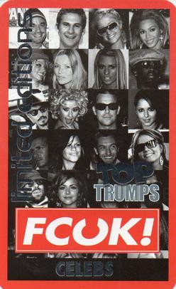 2005 Top Trumps Limited Editions FCUK! Celebs #NNO Title Card Front