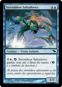 2008 Magic the Gathering Shadowmoor Portuguese #44 Sirenídeos Saltadores Front