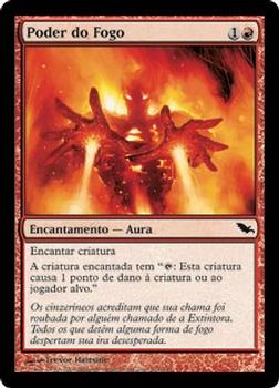 2008 Magic the Gathering Shadowmoor Portuguese #101 Poder do Fogo Front