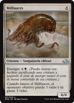 2016 Magic the Gathering Eldritch Moon Spanish #1 Milfauces Front
