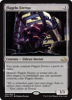 2016 Magic the Gathering Eldritch Moon Portuguese #7 Flagelo Eterno Front