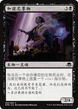 2016 Magic the Gathering Eldritch Moon Chinese Simplified #89 加渥尼孽物 Front