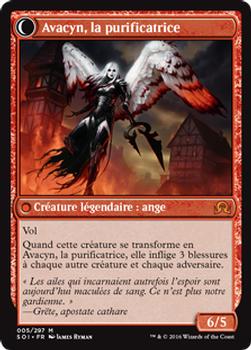 2016 Magic the Gathering Shadows over Innistrad French #5 Archange Avacyn // Avacyn, la purificatrice Back