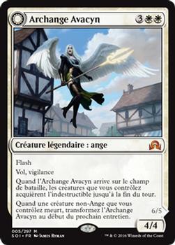 2016 Magic the Gathering Shadows over Innistrad French #5 Archange Avacyn // Avacyn, la purificatrice Front