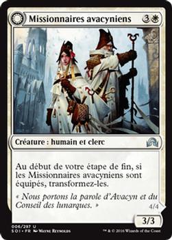 2016 Magic the Gathering Shadows over Innistrad French #6 Missionnaires avacyniens // Inquisiteurs lunarques Front