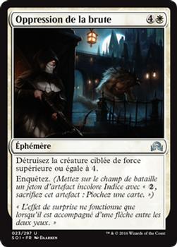 2016 Magic the Gathering Shadows over Innistrad French #23 Oppression de la brute Front