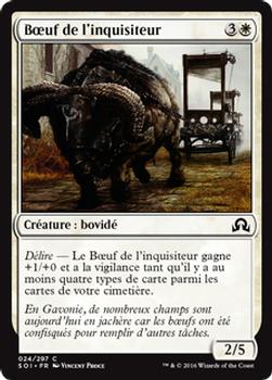 2016 Magic the Gathering Shadows over Innistrad French #24 Bœuf de l'inquisiteur Front