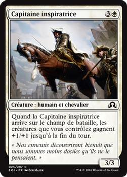 2016 Magic the Gathering Shadows over Innistrad French #25 Capitaine inspiratrice Front