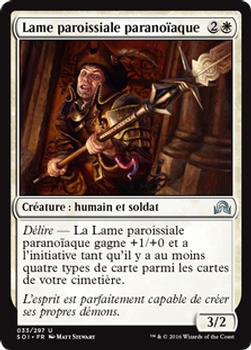 2016 Magic the Gathering Shadows over Innistrad French #33 Lame paroissiale paranoïaque Front