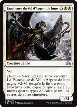 2016 Magic the Gathering Shadows over Innistrad French #36 Faucheuse du Vol d'Argent de lune Front